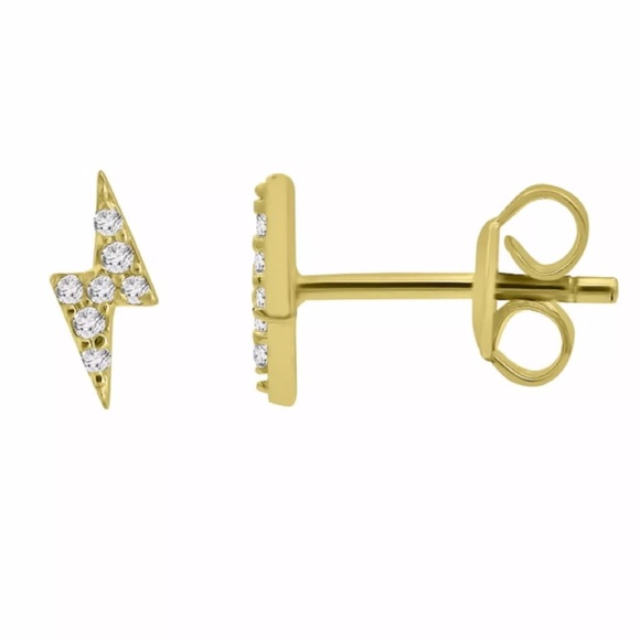 Jewelry - 2LEFT⚡️Natural Diamond Lightning Bolt Studs